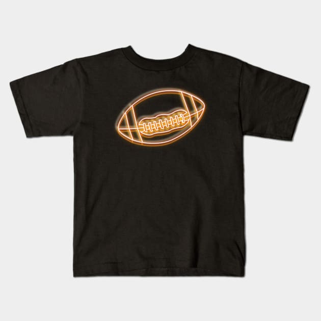 Neon American Football Kids T-Shirt by JadeGair